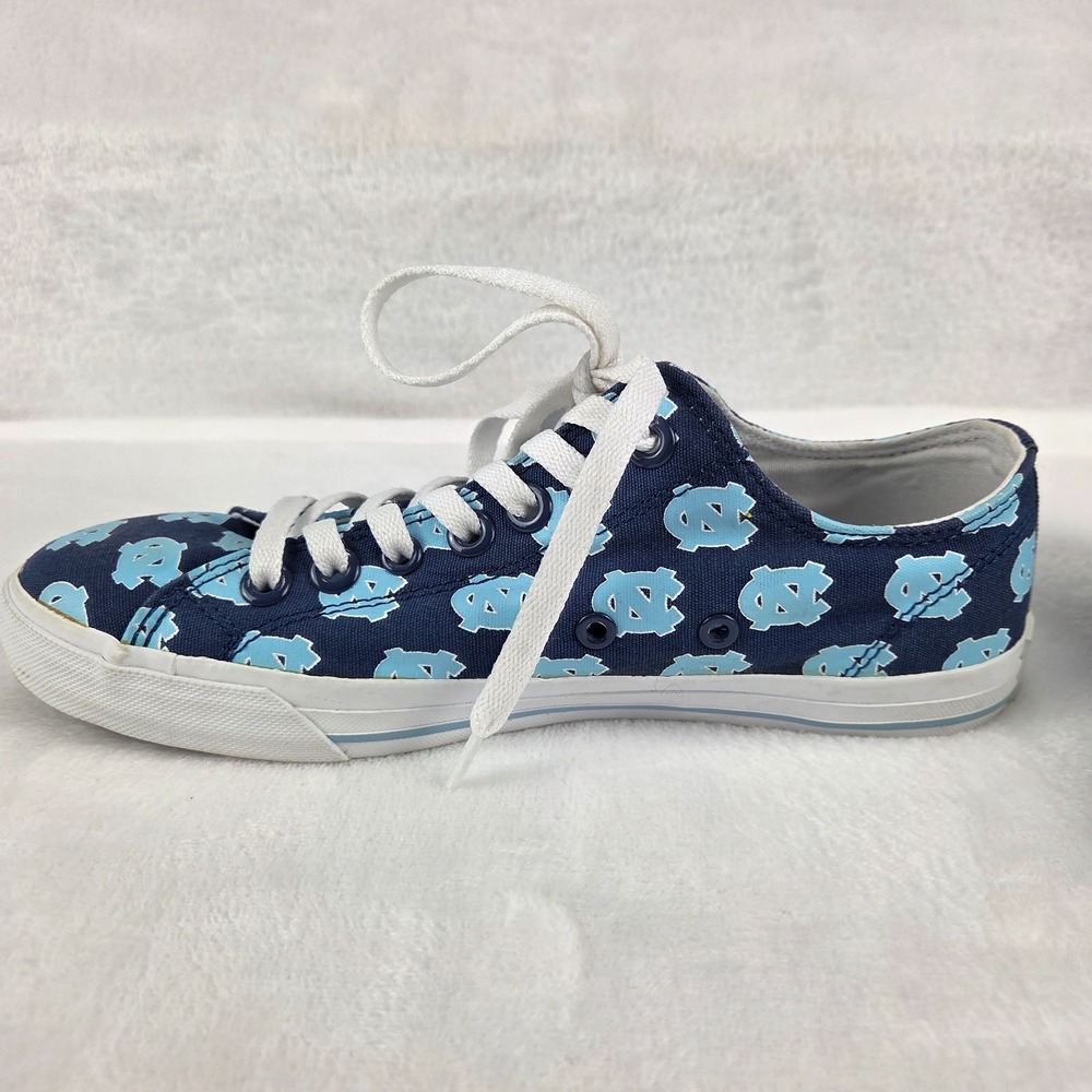 Row One UNC Tar Heels Sneakers Women's 7.5 Men's 6 Blue White Low Top Shoes - Picture 9 of 10